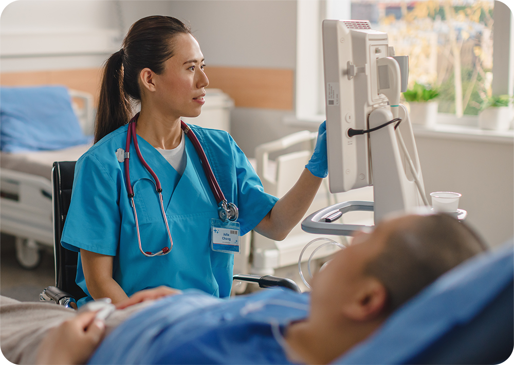 Nurse with patient Nurse with patient